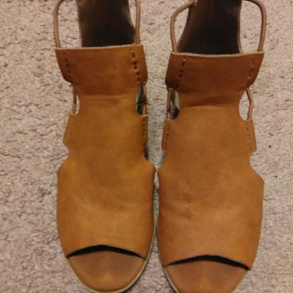 Girls open toe booties